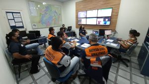 Imagem da notícia - Videoconferências auxiliam comunicação entre Defesa Civil do Amazonas e municípios do interior