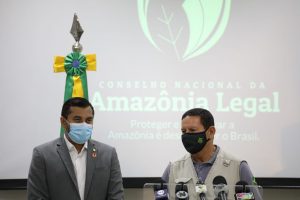 Imagem da notícia - Ao lado do vice-presidente, Wilson Lima afirma que proteção da floresta e do cidadão é prioridade